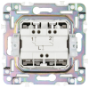 Выключатель 2-клавишный IEK SKANDY 10А SK-V04N (никель) SK-V20-0-10-K50