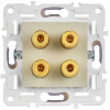 Аудиорозетка IEK SKANDY 4-ая SK-A01B (бежевый) SK-S40-K10