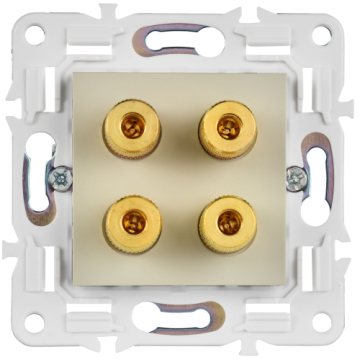 Аудиорозетка IEK SKANDY 4-ая SK-A01B (бежевый) SK-S40-K10