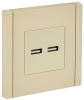 Розетка USB A+A FORTE&PIANO 3,1А FP449 (ваниль) FP-U21-D31-K10