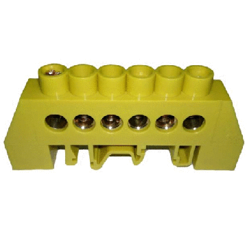IEK Шина PE земля в комб DIN-изол Стойка ШНИ-8х12-6-КС-Ж YNN10-812-6DP-K05