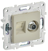 Розетка TV+RJ45 кат.5E IEK SKANDY SK-A14B (бежевый) SK-AK20-1-K10