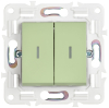 Выключатель проходной 2-клавишный IEK SKANDY с индикацией 10А SK-V10G (мятный) SK-V22-1-10-K06