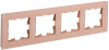 Рамка 4-м BRITE DECOR Персик матовый стекло РУ-4-2-БрП BR-M42-G-31-K96
