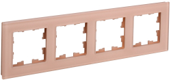 Рамка 4-м BRITE DECOR Персик матовый стекло РУ-4-2-БрП BR-M42-G-31-K96