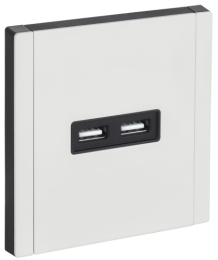 Розетка USB A+A FORTE&PIANO 3,1А FP249M (металл белый) FP-U21-D31-M-K01