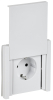 Розетка с крышкой FORTE&PIANO безвинтовые зажимы 16А IP44 FP219 (белая) FP-R16-16-1-44-K01
