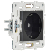 Розетка IEK SKANDY с заземлением без шторок 16А SK-R05Bl (черный) SK-R11-16-K02