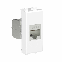 Компьютерная розетка DKC Avanti RJ-45 без шторки кат. 6А экранированная 1 модуль (белое облако) 4400771