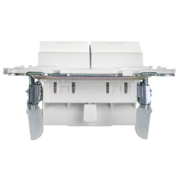 Выключатель жалюзи IEK SKANDY 10А SK-V12W (арктический белый) SK-V15-0-10-K01