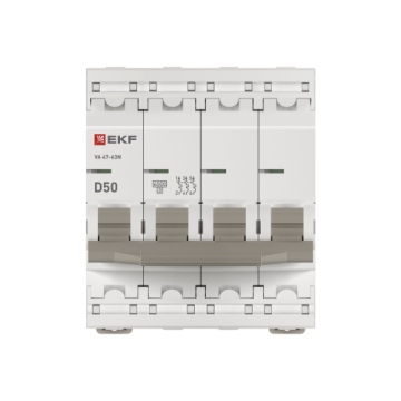 Автоматический выключатель EKF PROXIMA ВА 47-63N 4Р 50А 6кА (х-ка D) M636450D
