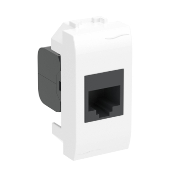 Компьютерная розетка Brava RJ-45 кат. 5е 1 модуль (белый) 76654B