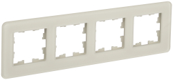 Рамка 4-м скругленная BRITE DECOR Песчаный матовый стекло РУ-4-2-Бр BR-M42-G-41-K98