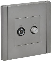 Розетка TV+SAT FORTE&PIANO FP538 (сталь) FP-AF20-O-K46