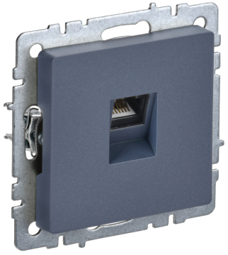Розетка компьютерная BRITE RJ45 кат.6 маренго РК11-БрМ BR-K10-2-K35