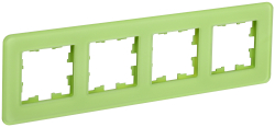 Рамка 4-м скругленная BRITE DECOR Эко грин матовый стекло РУ-4-2-Бр BR-M42-G-41-K06