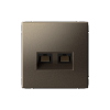 Розетка компьютерная двойная RJ45 ArtGallery 5е (мокко) GAL000685