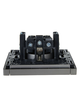 Розетка с заземлением FORTE&PIANO винтовое крепление 16А FP516 (сталь) FP-R11-16-K46