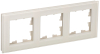 Рамка 3-м BRITE DECOR Ванильный глянец стекло РУ-3-2-БрВа BR-M32-G-K10