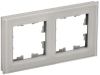 Рамка 2-м BRITE DECOR Дымчатый глянец стекло РУ-2-2-БрД BR-M22-G-K30