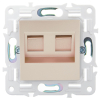 Розетка компьютерная двойная IEK SKANDY RJ45 кат.5E SK-K03Sa (песочыный) SK-K20-1-K98