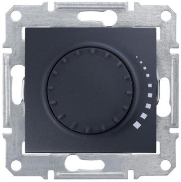 Светорегулятор 60-500 Вт Sedna проходной, емкостный (графит) SDN2200570