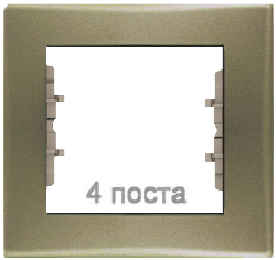 Рамка Sedna четырехместная горизонтальная (титан) SDN5800768