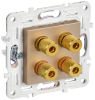 Аудиорозетка IEK SKANDY 4-ая SK-A01Sa (песочный) SK-S40-K98