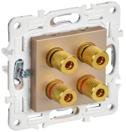 Аудиорозетка IEK SKANDY 4-ая SK-A01Sa (песочный) SK-S40-K98