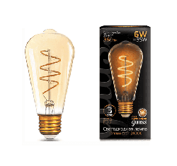 Gauss светодиодная лампа LED Filament Flexible ST64 6W E27 Golden 157802006
