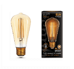 Gauss светодиодная лампа LED Filament ST64 8W E27 Golden 157802008