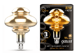 Gauss светодиодная лампа LED Vintage Filament Flexible BD160 8W E27 Gray 162802008