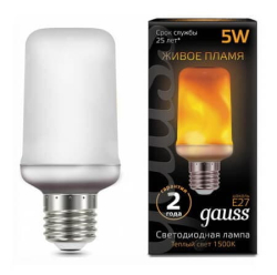 Gauss светодиодная лампа LED T65 Flame 5W E27 157402105