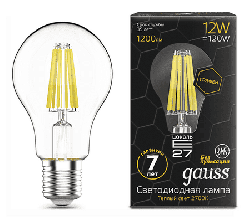 Светодиодная лампа Gauss LED Filament Graphene груша 12Вт. Е27 (теплый свет) 102802112