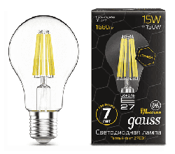 Светодиодная лампа Gauss LED Filament Graphene груша 15Вт. Е27 (теплый свет) 102802115
