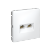 Розетка компьютерная двойная RJ45 ArtGallery 5е (белый) GAL000185