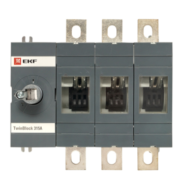 Рубильник EKF TwinBlock 315A 3P без рукоятки управления tb-s-315-3p
