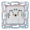 Розетка IEK SKANDY с заземлением без шторок 16А SK-R05S (серебряный) SK-R11-16-K23