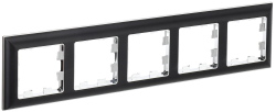 Рамка 5-м BRITE DECOR Черный/хром 3D-форма РУ-5-Бр BR-M52-12-2-K23