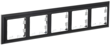 Рамка 5-м BRITE DECOR Черный/хром 3D-форма РУ-5-Бр BR-M52-12-2-K23