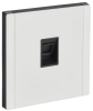 Розетка компьютерная FORTE&PIANO RJ45 кат.5E FP232M (металл белый) FP-K10-1-M-K01