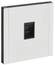 Розетка компьютерная FORTE&PIANO RJ45 кат.6 FP231M (металл белый) FP-K10-2-M-K01