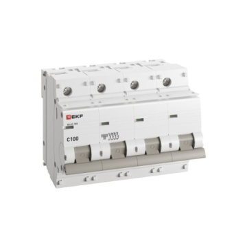 Автоматический выключатель EKF PROXIMA ВА 47-100 4Р 100А 10кА (х-ка C) mcb47100-4-100C-pro