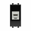 Компьютерная розетка DKC Avanti RJ-45 без шторки кат. 6 экранированная 1 модуль (черный квадрат) 4402791