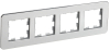 Рамка 4-м скругленная BRITE DECOR Алюминий металл РУ-4-1-Бр BR-M42-M-01-K47