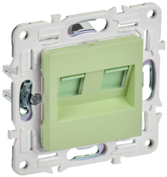 Розетка компьютерная двойная IEK SKANDY RJ45 кат.5E SK-K03G (мятный) SK-K20-1-K06