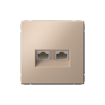 Розетка компьютерная двойная RJ45 ArtGallery 5е (песочный) GAL001285
