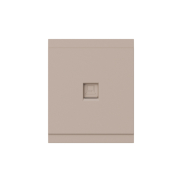 Розетка компьютерная KRANZ SETE RJ45 кат6 с рамкой (кашемир) KR-79-0723-2