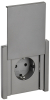 Розетка с крышкой FORTE&PIANO безвинтовые зажимы 16А IP44 FP519 (сталь) FP-R16-16-1-44-K46