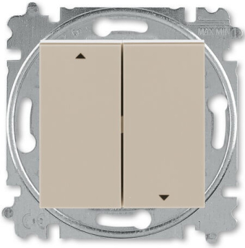 Выключатель жалюзи без фиксации ABB Levit (кофе макиато/белый) 3559H-A88445 18W 2CHH598845A6018